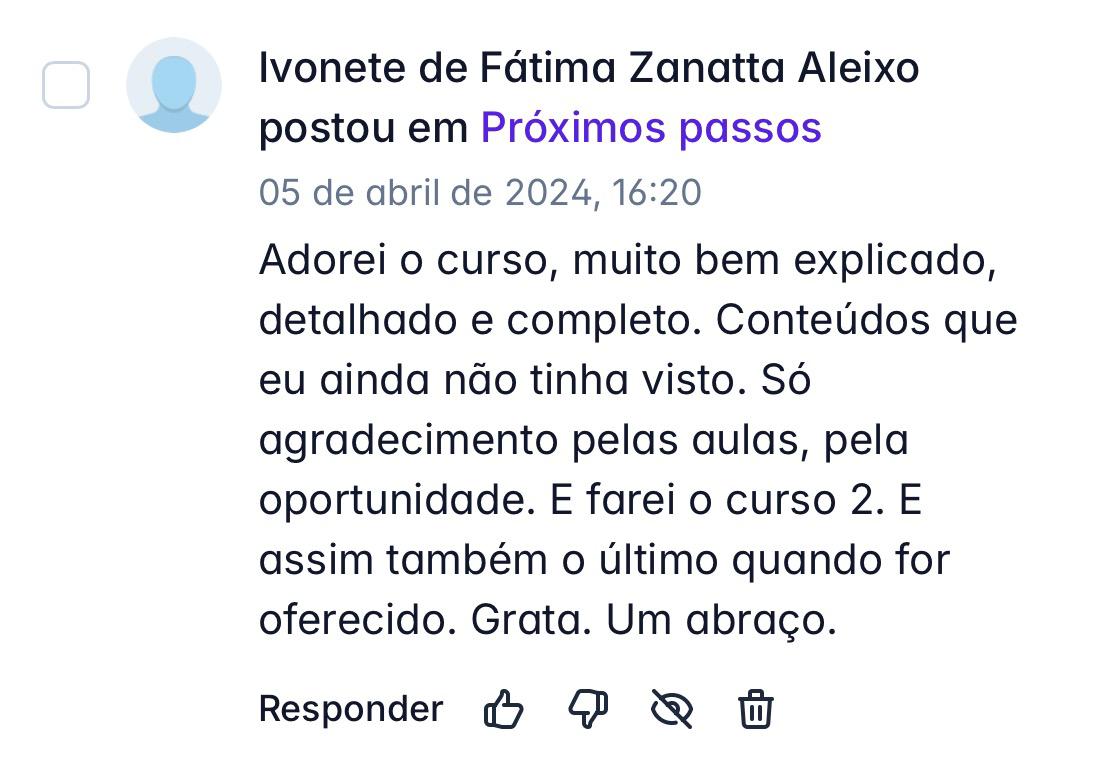 Depoimento de aluno 5